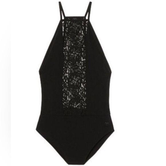 Victoria's Secret PINK High Neck Lace Bodysuit - Picture 1 of 9